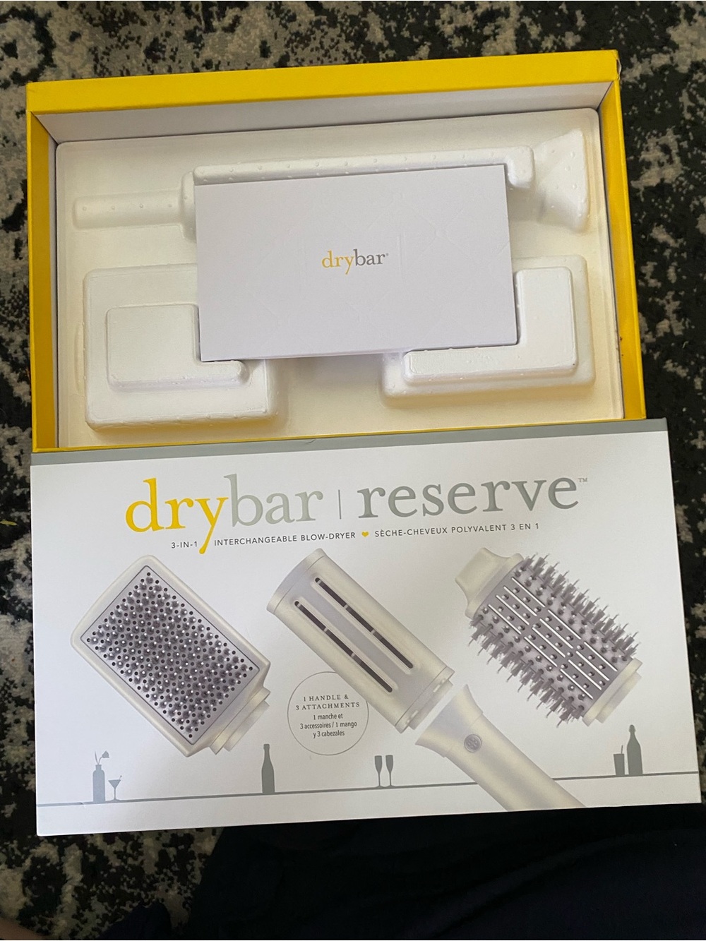 Drybar Reserve 3-in-1 Interchangeable Blow-Dryer — White & Yellow Accents - Picture 3 of 7